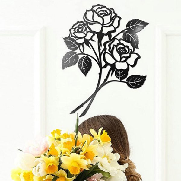 Metal Rose Art Wall Decorations Iron Wall Hanging - Image 6