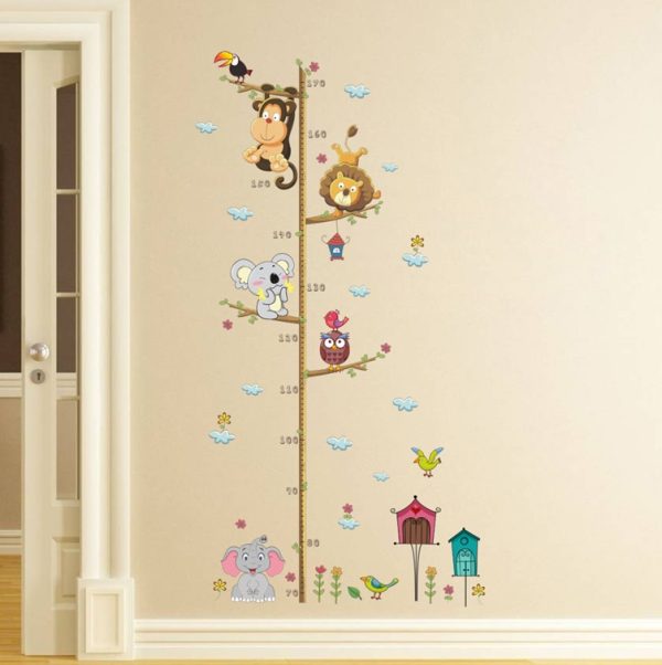 Cartoon Animals Height Measure Wall Sticker Decor Wall Art - Image 4