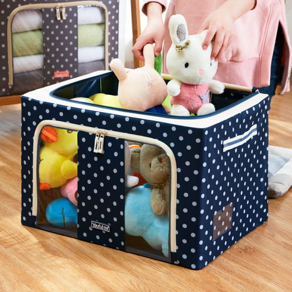 Double window fabric folding storage storage box - Image 7