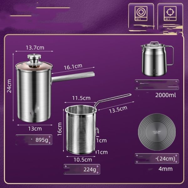 Stainless Steel Fryer For Household Mini Fuel Saving - Image 5