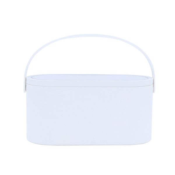 Portable Led Desk Storage Cosmetic Mirror Organizer Box With Light - Image 4