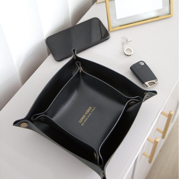 Leather Storage Box Storage Desktop Storage Box - Image 5