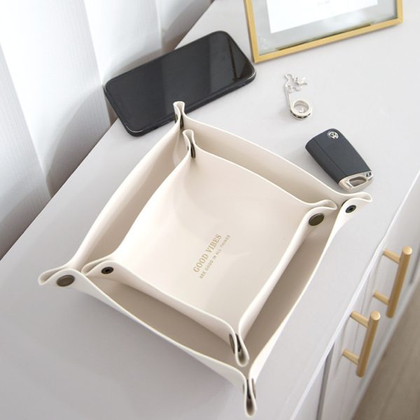 Leather Storage Box Storage Desktop Storage Box - Image 3
