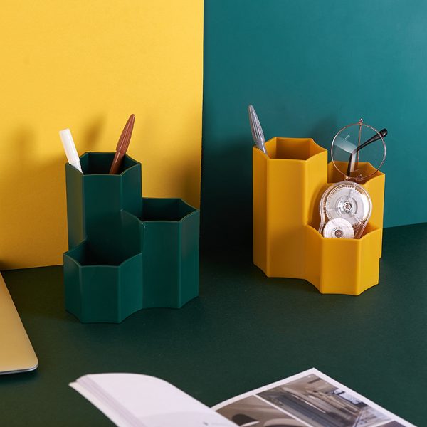 Makeup Brush Eyebrow Pencil Eye Shadow Brush Storage Box Pen Holder Organizer Student Desk Stationery Tube - Image 3