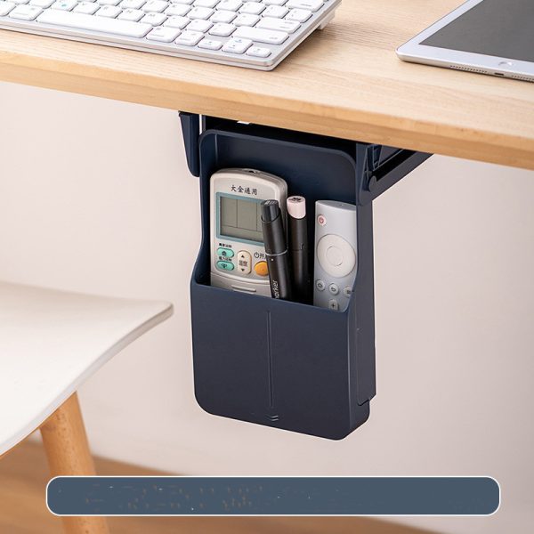 Under Desk Drawer Adhesive Storage Box For Office Pen Holder Hidden Sorting Box Kitchen Knife Fork Storage Tray Organizer - Image 3