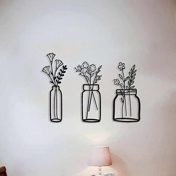 Flower Silhouette Wall Decoration Metal Wall Hanging Silhouette Art Decoration - Image 2