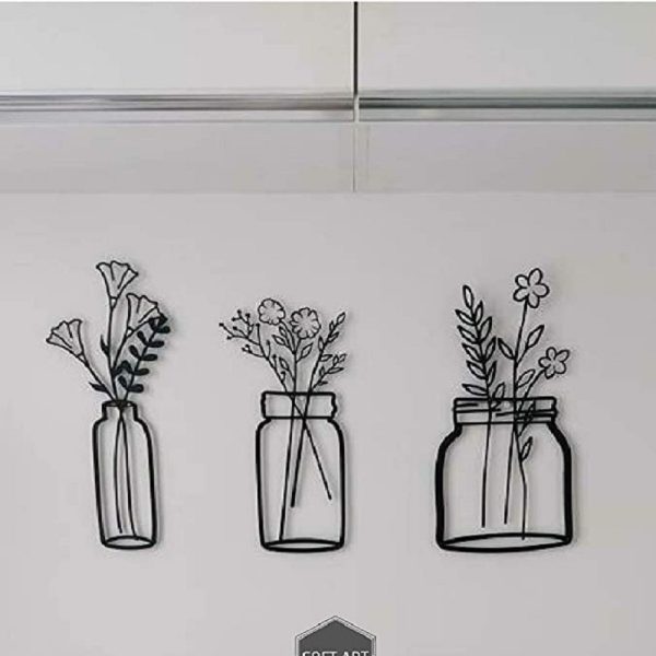 Flower Silhouette Wall Decoration Metal Wall Hanging Silhouette Art Decoration - Image 9