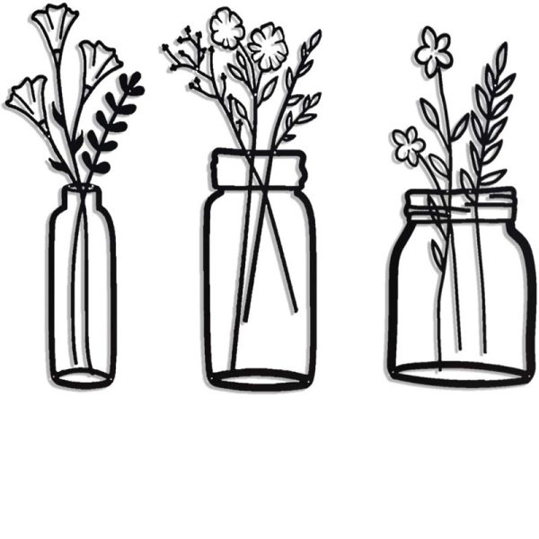 Flower Silhouette Wall Decoration Metal Wall Hanging Silhouette Art Decoration - Image 6