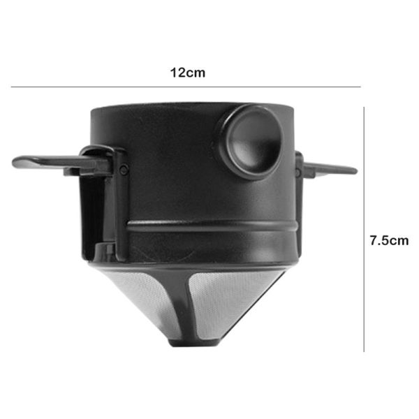 Foldable Portable Coffee Filter Stainless Steel Coffee Machine - Image 2
