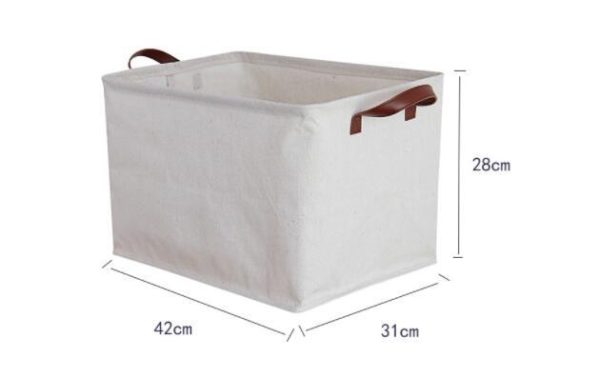 Storage Box Home Cotton And Linen Storage Basket Wardrobe Storage Box - Image 7