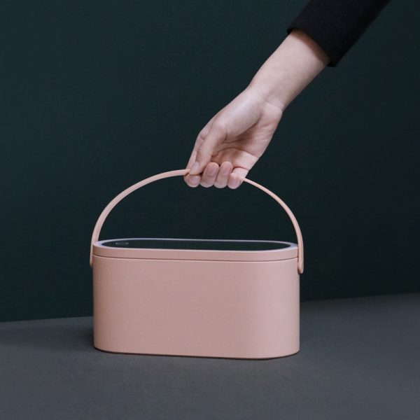 Portable Led Desk Storage Cosmetic Mirror Organizer Box With Light - Image 2