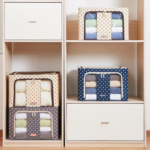 Double window fabric folding storage storage box - Image 8