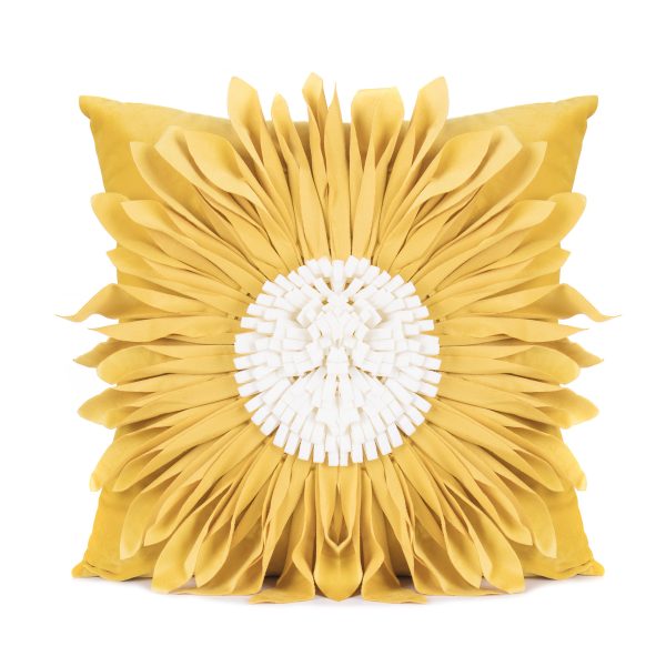 Fashion Modern Style White Throw Pillows Velvet Stitching 3D Chrysanthemum Cushion Waist Pillow Blue Cushion Case - Image 6