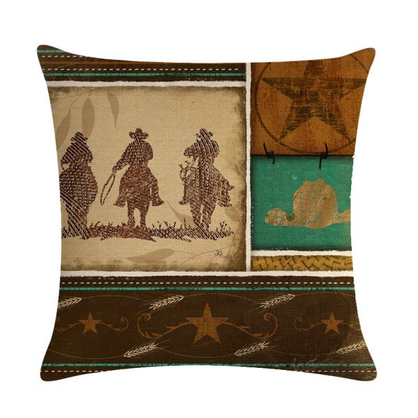 Cowboy Decorative Throw Pillows Cushion Covers - Image 2