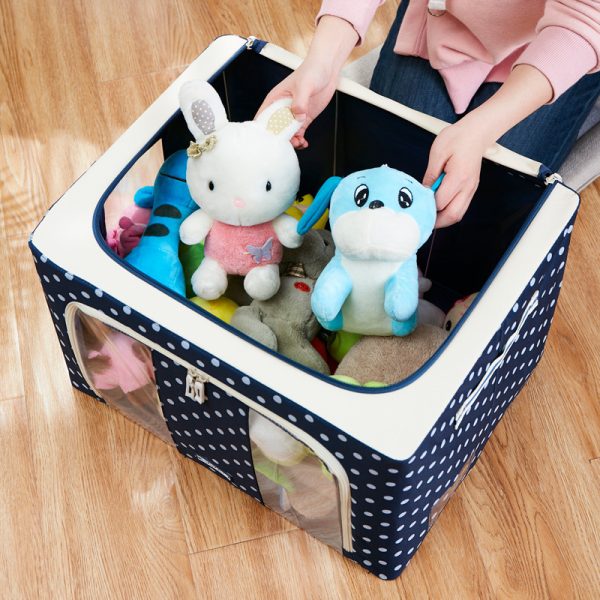 Double window fabric folding storage storage box - Image 10