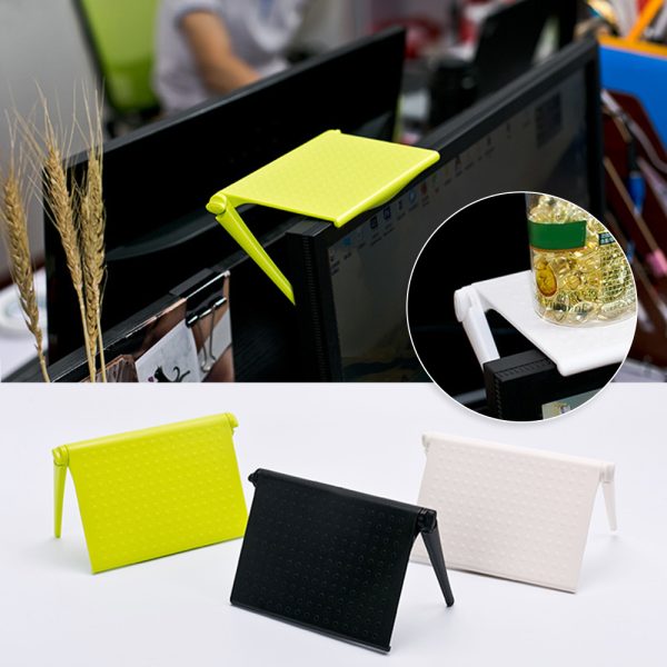 Office Storage Rack Clip Computer Screen Table Desk Accessories Organizer for Shelf Home Office Organizer - Image 2