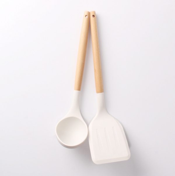 White Silicone Spatula Set Kitchen Tools - Image 2