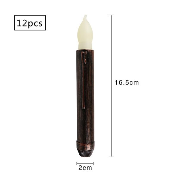 Halloween long black candles - Image 4