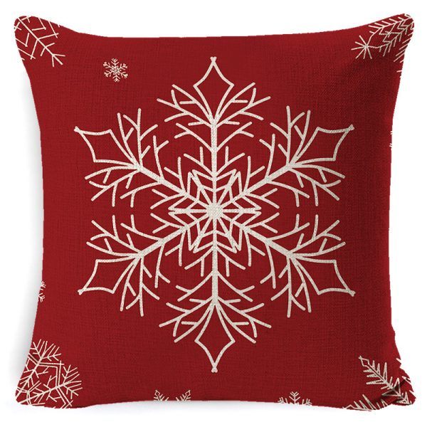 Christmas Pillow Cover Amazon New Linen Super Soft And Short Plush Cushion Seat Cushion - Image 2