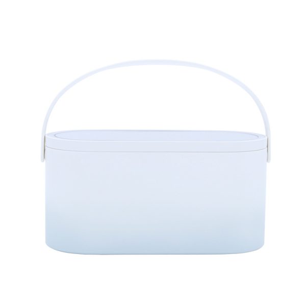 Portable Led Desk Storage Cosmetic Mirror Organizer Box With Light - Image 6