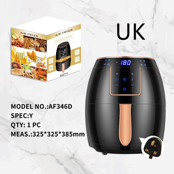 5.5 L US Standard Cross-border Air Fryer Touch Screen Automatic Fryer British Standard Deep Frying Pan Chips Machine Airfryer - Image 9