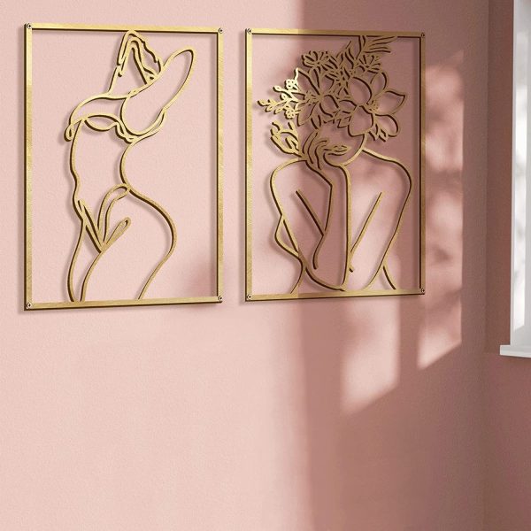 Metal Wall Decoration Art Body Line - Image 6
