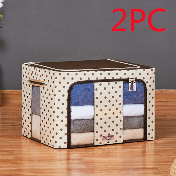 Double window fabric folding storage storage box - Image 6