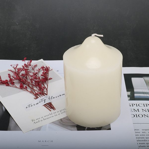 Candles Decorated With Cylindrical  For Dinner - Image 5