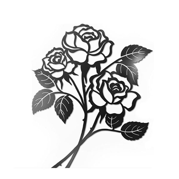 Metal Rose Art Wall Decorations Iron Wall Hanging - Image 4