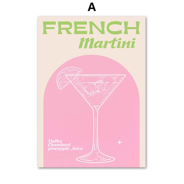 French Martini Wall Art Canvas - Image 5