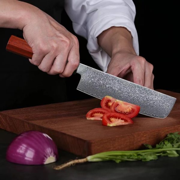 Damascus Steel 7 Inch Kitchen Knives Cooking Tools - Image 4