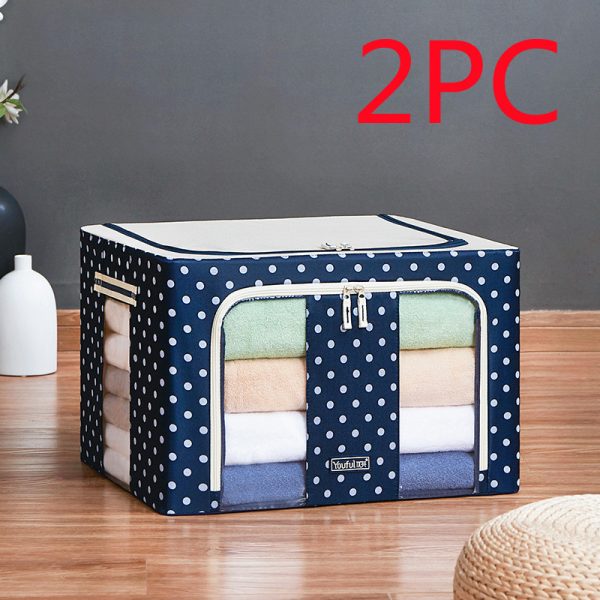 Double window fabric folding storage storage box - Image 2