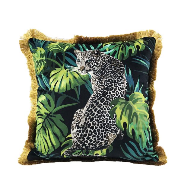 Simple Retro Green Gold Pillow Decoration - Image 2