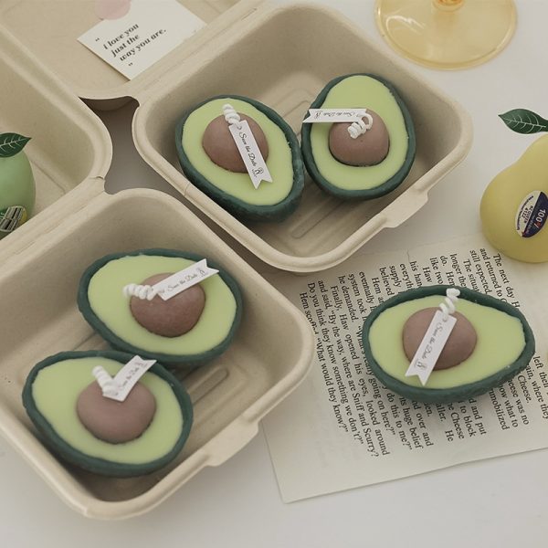 Diy Handmade Cute Avocado Scented Candles - Image 3