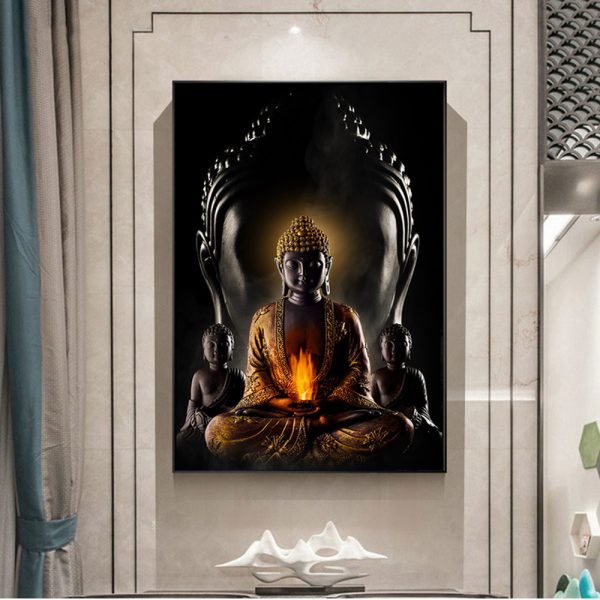 God Buddha Wall Art Canvas  Modern Buddha Canvas Art Paintings On The Wall Canvas Pictures Buddhism Posters Wall Decor - Image 6