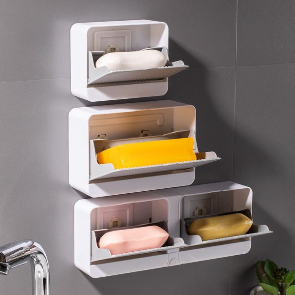 Wall Mounted Cosmetic Storage Box Bathroom Storage Rack Wall Shelf Bathroom Storage Rack - Image 2