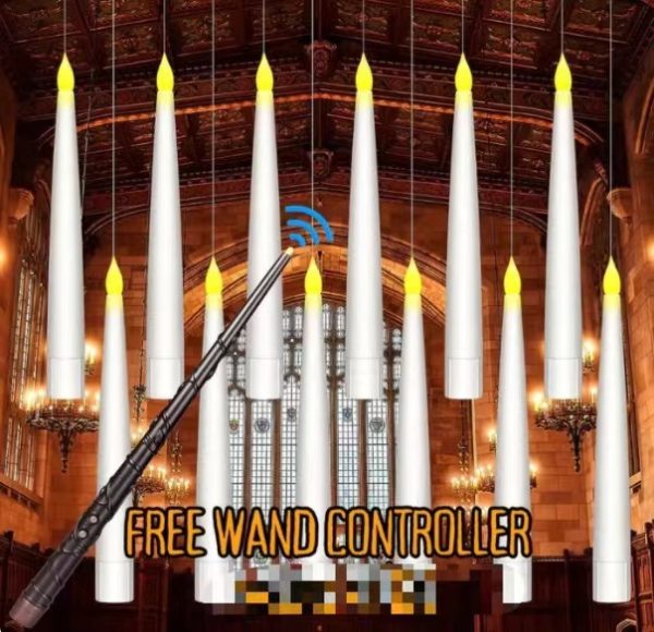 Flameless Candles With Magic Wand Remote Flickering Warm Light Floating Candles For Home Decor - Image 8