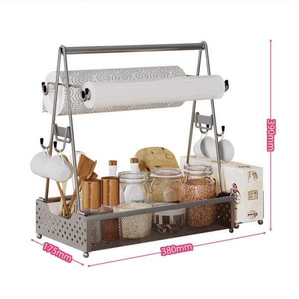 Basket Seasoning Rack Metal Storage Storage Basket - Image 9