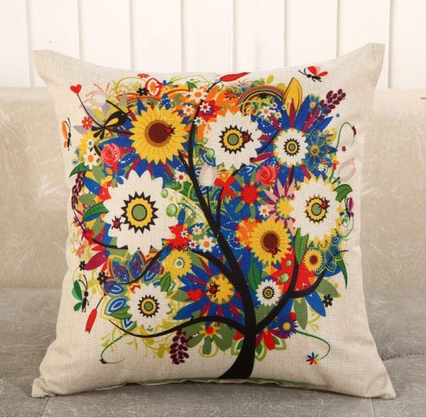 Fabric Decoration Supplies Car Gift Linen Printed Pillows Bedside Cushion Couch Pillow - Image 2