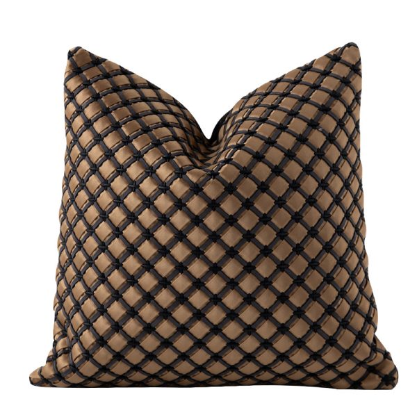 Woven Throw Pillows In Sofa Living Room - Image 2