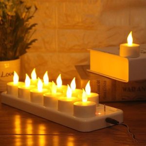 12 LED Rechargeable Electric Candles