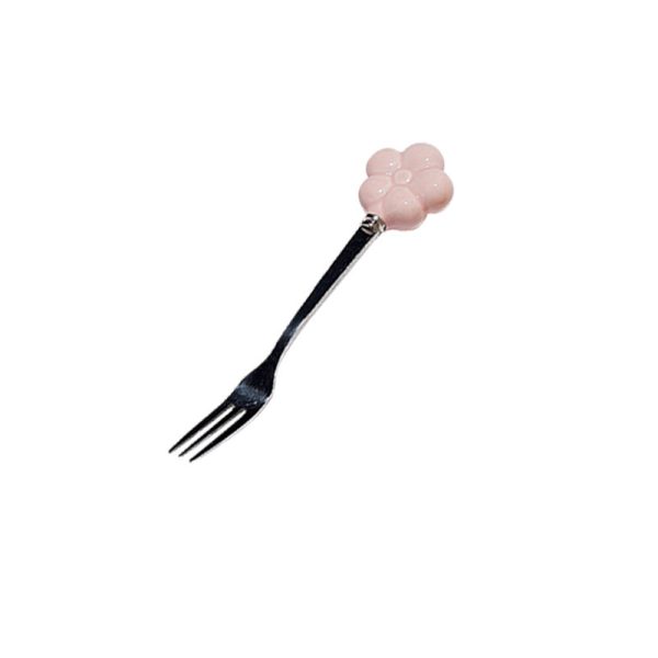 Creative SUNFLOWER Stainless Steel Fruit Fork Ceramic Storage Tank Kitchen Gadgets - Image 9