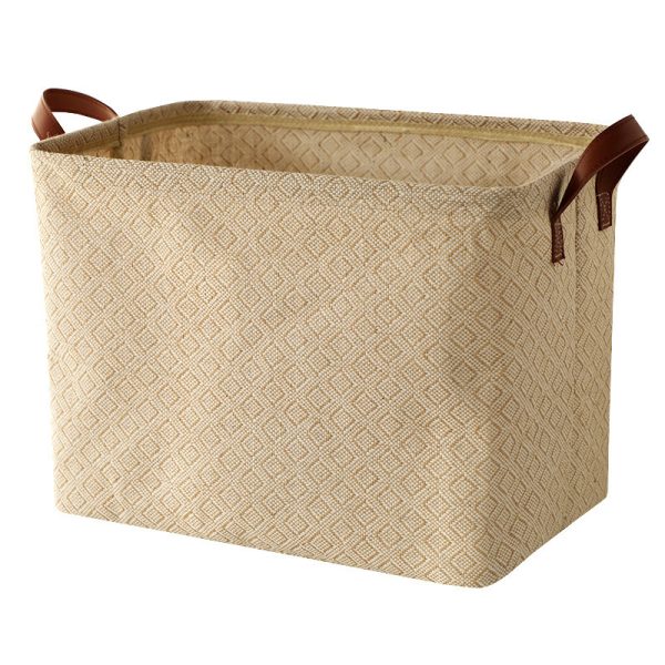 Storage Basket Jute Fabric Foldable Storage Box - Image 6