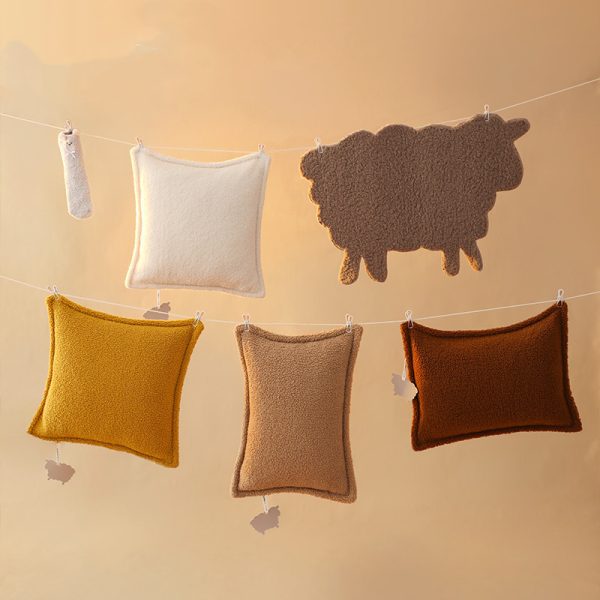 Lamb Plush Pillows For Autumn And Winter Living Room Cushions - Image 3