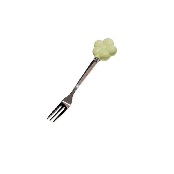 Creative SUNFLOWER Stainless Steel Fruit Fork Ceramic Storage Tank Kitchen Gadgets - Image 5