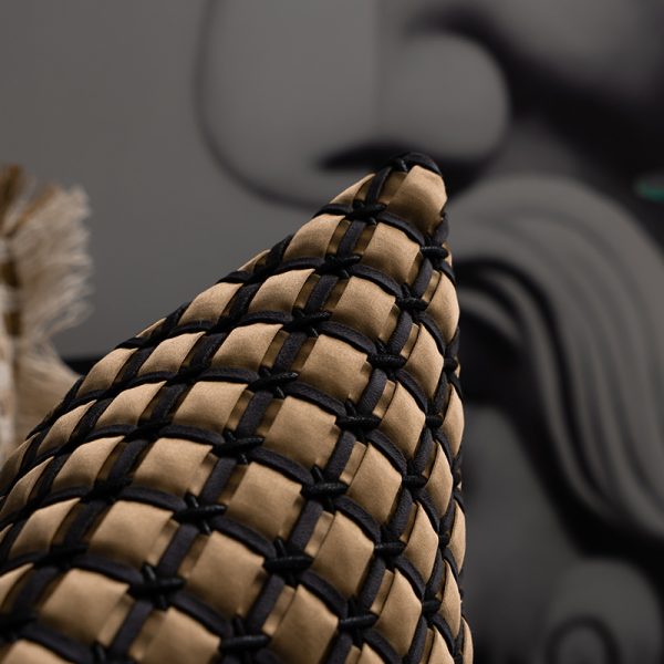 Woven Throw Pillows In Sofa Living Room - Image 5