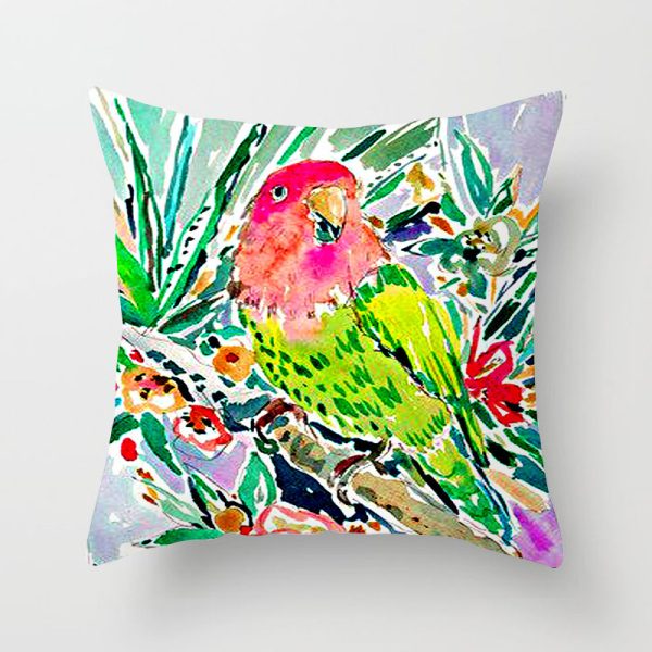 Home Decor Living Room Sofa Graffiti Flower Print Pillowcase - Image 3