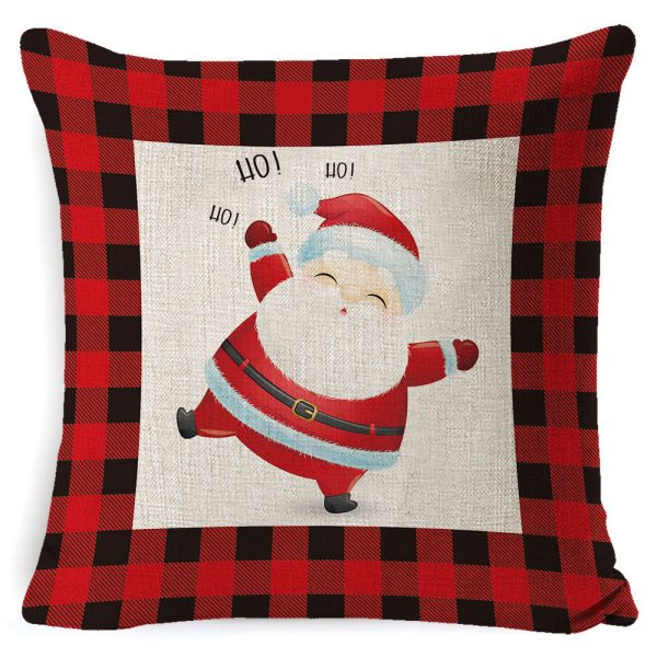 Christmas Pillow Cover Amazon New Linen Super Soft And Short Plush Cushion Seat Cushion - Image 7
