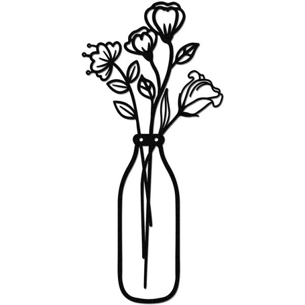 Flower Silhouette Wall Decoration Metal Wall Hanging Silhouette Art Decoration - Image 5