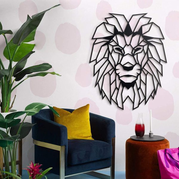 Lion Head Metal Wall Art Decoration - Image 5